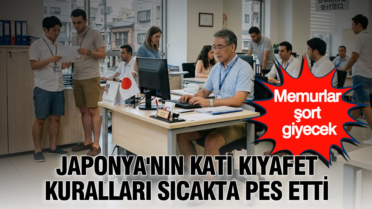 Japonyanin kati kiyafet kurallari sicakta pes etti memurlar sort giyecek D6mOMZw7